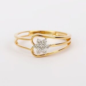 IGI Certified 0.16ctw Natural Diamond Ring Size 7 - 14K Solid Gold